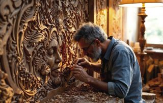 master wood carver work