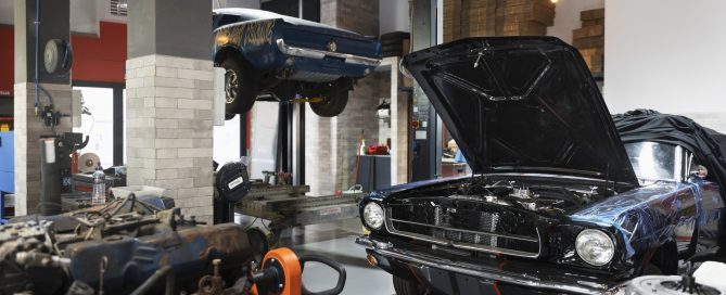 car being taking care workshop